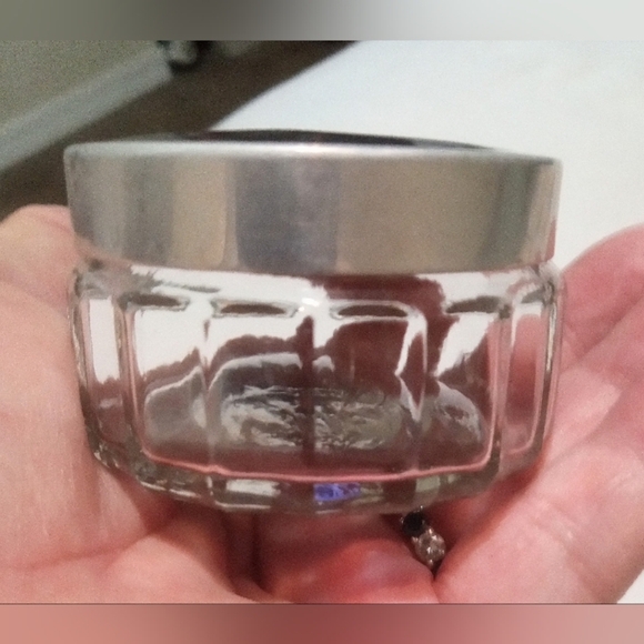 GLASS VANITY POWDER JARS & LIDS LOT OF 5 DRESSER JARS TRINKET JARS VINTAGE - Picture 7 of 12